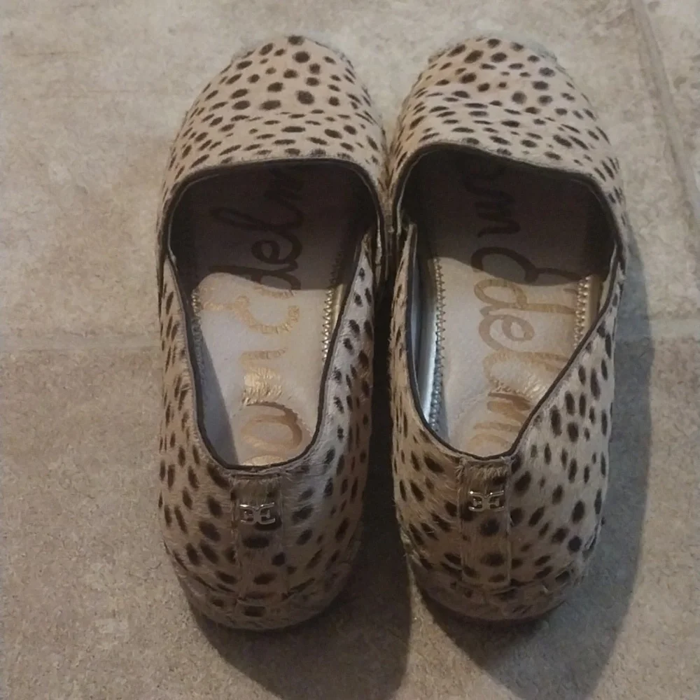 Sam Edelman Kesia Animal Print Espadrille Slip on  Flats Size 7 M